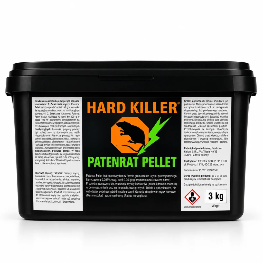 HARD KILLER® Patenrat Pellet 3 kg – granulat na myszy i szczury – zdjęcie 2