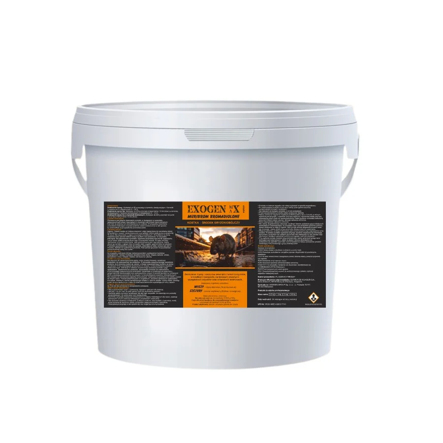 EXOGEN MAX® Muribrom Bromadiolone 5 kg – kostka na myszy i szczury