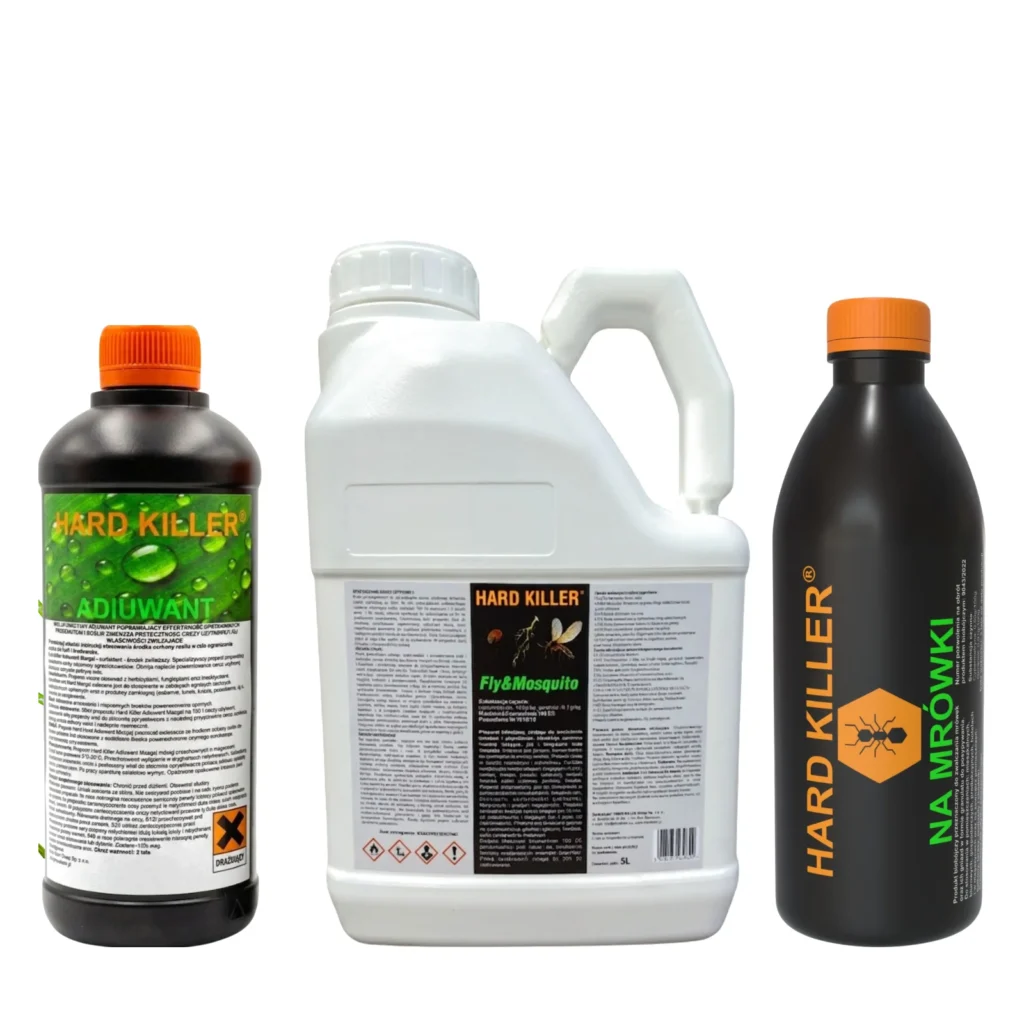 Zestaw HARD KILLER®: Fly&Mosquito 5 l + utrwalacz oprysku 1 l + Na Mrówki 1000 ml