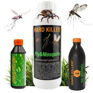 Zestaw HARD KILLER®: Fly&Mosquito 1 l, utrwalacz oprysku 250 ml i Na Mrówki 200 ml
