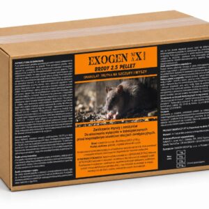 EXOGEN MAX® Brody 2.5 Pellet 20 kg – trutka na myszy i szczury, granulat z brodifakum