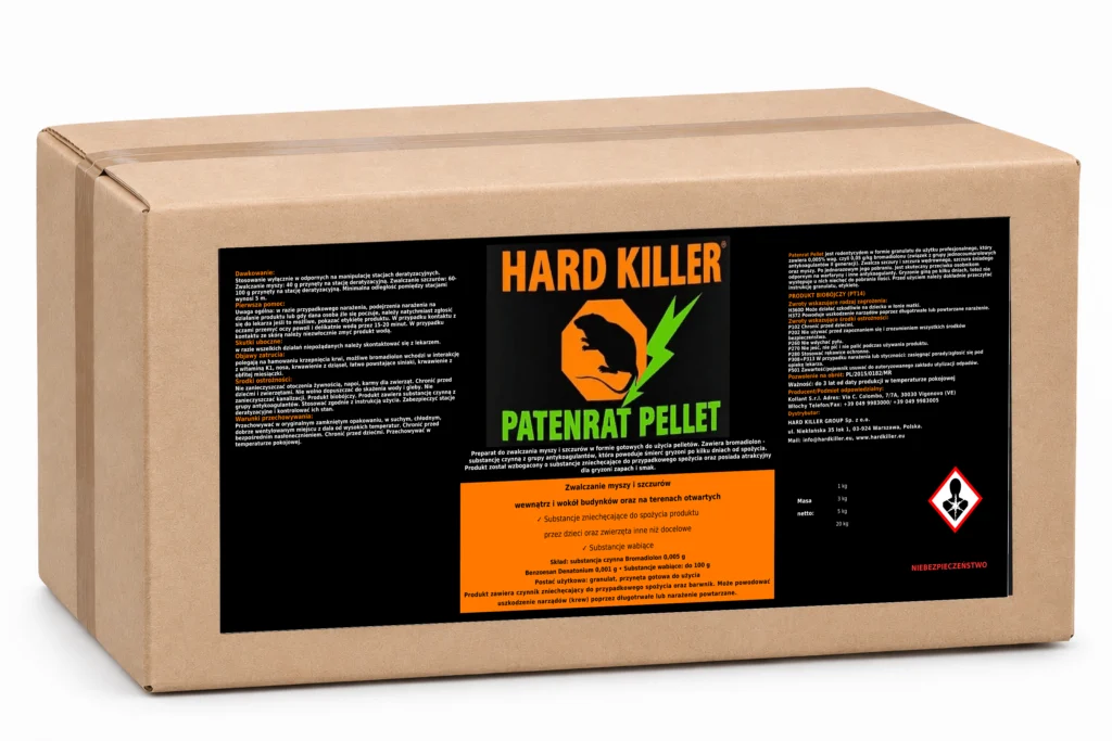 HARD KILLER® Patenrat Pellet 20 kg – trutka na myszy i szczury, granulat